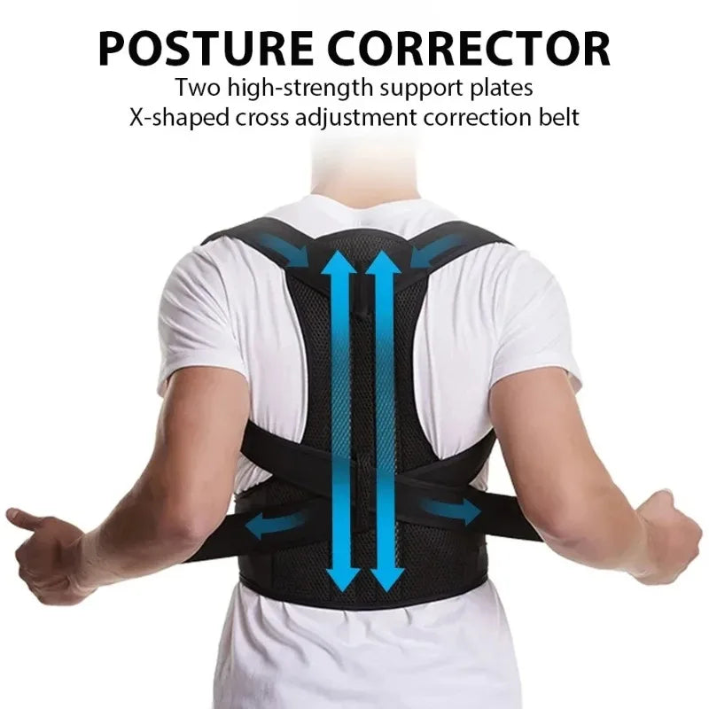 Adjustable Posture Correction Back Brace – Breathable Lumbar Support (Men/Women)