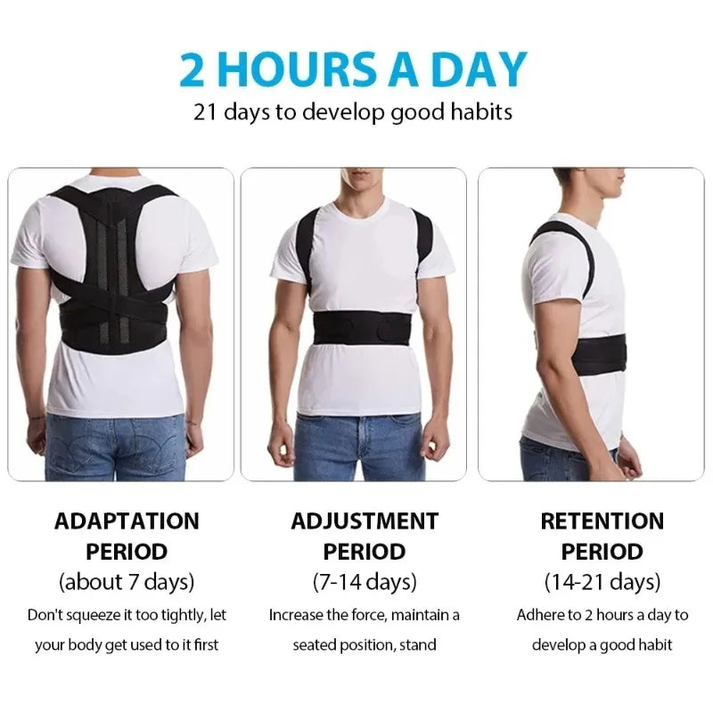 Adjustable Posture Correction Back Brace – Breathable Lumbar Support (Men/Women)